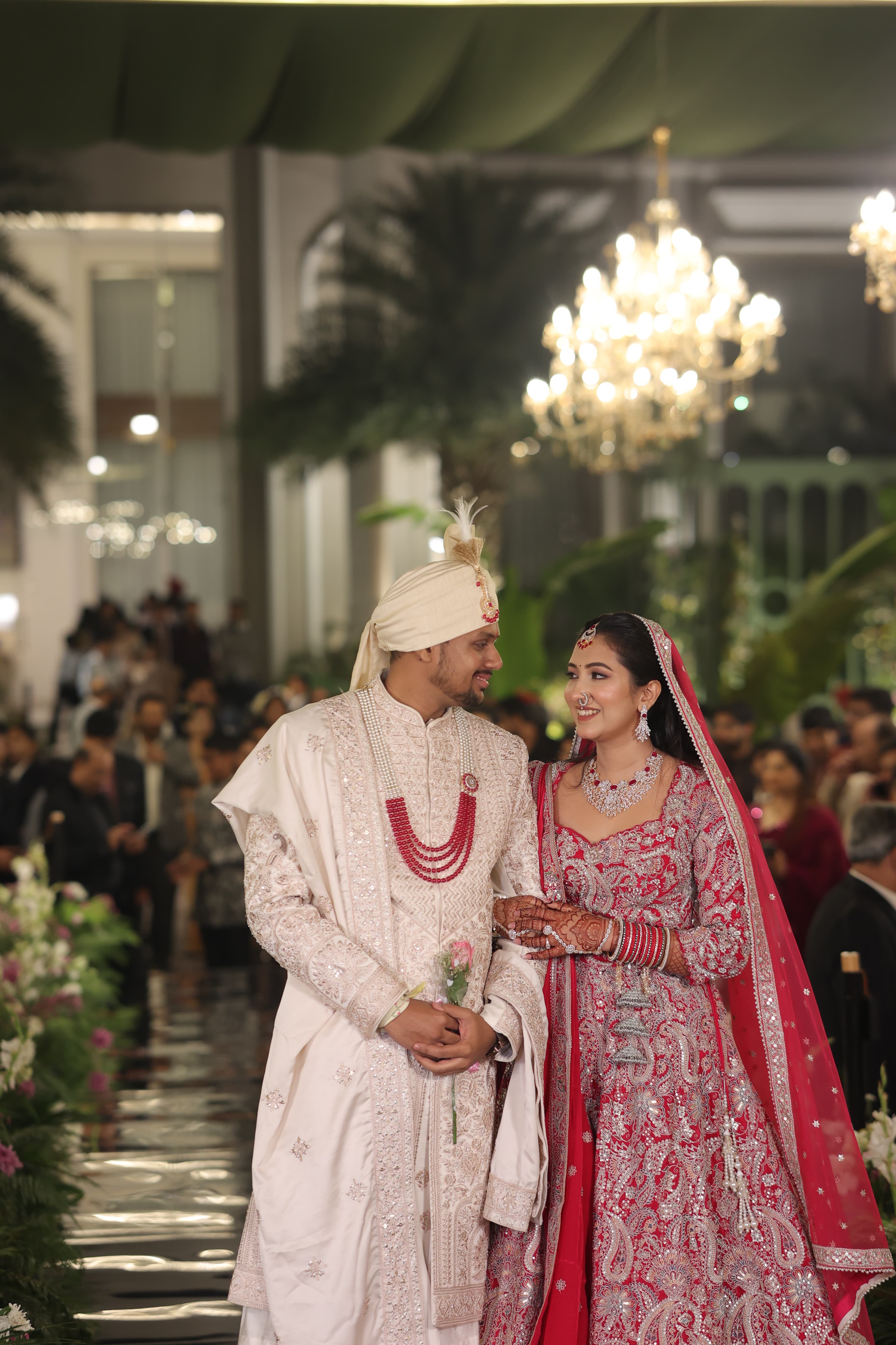 Vidhi and Sanjeev laughing together